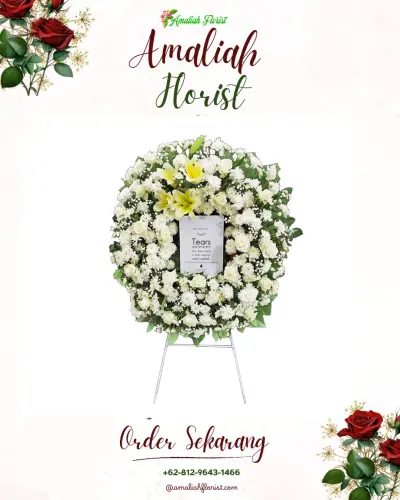 Krans Bunga Duka Cita di Sindang Jaya